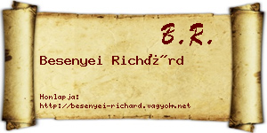 Besenyei Richárd névjegykártya