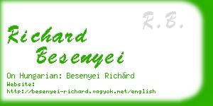 richard besenyei business card